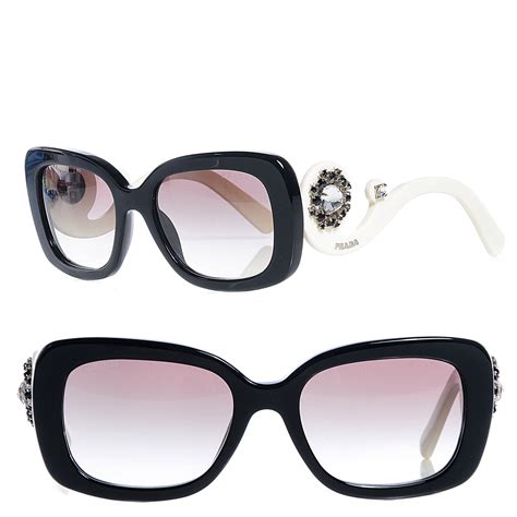 prada minimal baroque schwarz|PRADA Minimal Baroque Sunglasses Black White .